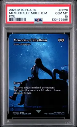 2025 MTG FINAL FANTASY THROUGH THE AGES FOIL #0026 MEMORIES OF NIBELHEIM PSA 10 - Image 1
