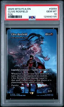 2025 MTG FINAL FANTASY THROUGH THE AGES FOIL #0059 CLIVE ROSFIELD PSA 10 - Image 1