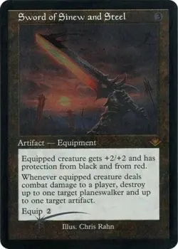 MTG English Sword of Sinew and Steel (Retro Frame) (Foil Etched) NM Foil - Image 1