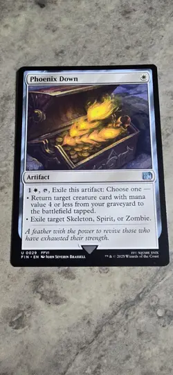 Phoenix Down Final Fantasy Regular Artifact Uncommon MTG NM - Image 1