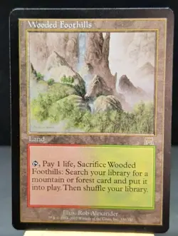 1x Wooded Foothills - Onslaught #330 - Mtg - Near Mint - Image 1