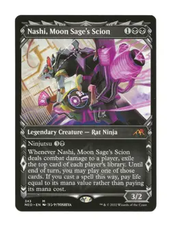 Nashi, Moon Sage's Scion MTG Legendary Creature Kamigawa: Neon Dynasty 1x NM - Image 1
