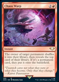 1x Chaos Warp NM-Mint, English Commander: Universes Beyond: Warhammer 40,000 MTG - Image 1