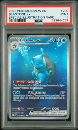 2023 Pokemon 151 #200 Blastoise Ex Special Illustration Rare PSA 9 - Image 1