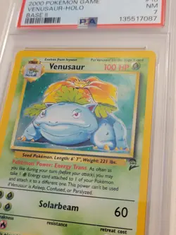 Venusaur - Pokemon Base Set 2 #18 - Near Mint PSA 7 - Image 3