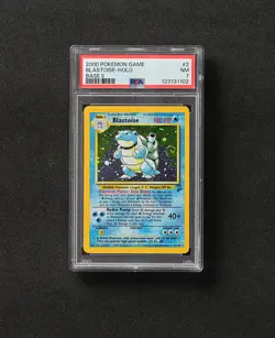 2000 POKEMON BASE SET 2 #2 BLASTOISE-HOLO PSA 7 (swirl) - Image 1