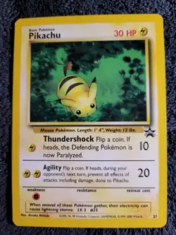 1999 Pokemon Black Star Promo Pikachu #1 NM/LP Wizards of the Coast WotC - Image 1