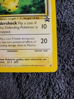1999 Pokemon Black Star Promo Pikachu #1 NM/LP Wizards of the Coast WotC - Image 2