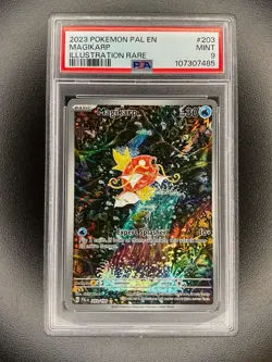 2023 Pokemon Paldea Evolved Magikarp Illustration Rare #203 PSA 9 - Image 1