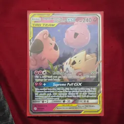 Pokemon Togepi & Cleffa & Igglybuff GX 143/236 Cosmic Eclipse TAG TEAM Holo Ult. - Image 1
