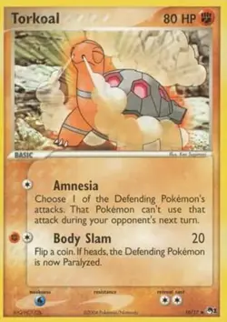 Damaged Torkoal - 10/17 - Uncommon Pokemon POP Series 1 - Image 1