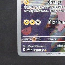Pikachu 173/165 Illustration Rare English Pokemon SV: Scarlet & Violet 151 (MEW) - Image 4