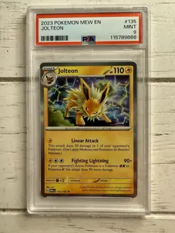 2023 POKEMON MEW EN-151 #135 JOLTEON PSA 9 MINT!! - Image 1
