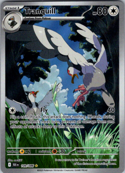 Pokemon TCG Tranquill 149/086 - Illustration Rare - Scarlet & Violet: Black Bolt - Image 1