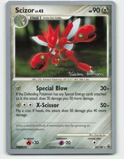 2008 Pokemon, Majestic Dawn, #29/100 Scizor, Rare, 2008 World Championships TR - Image 1