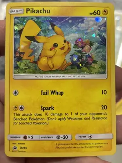 Pokemon TCG Pikachu SM86 Cosmos Holo Black Star Promo Sun & Moon English 2017 - Image 1