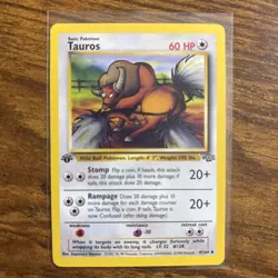 Pokemon TCG Tauros 1st Edition Jungle 47/64 LP - Image 1