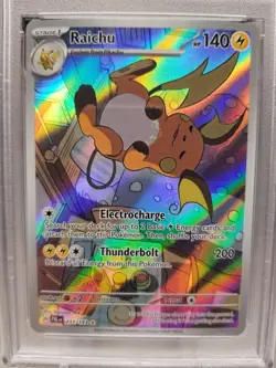 Pokemon Scarlet & Violet Paldea Evolved Raichu Illustration Rare #211/193 PSA 9 - Image 3