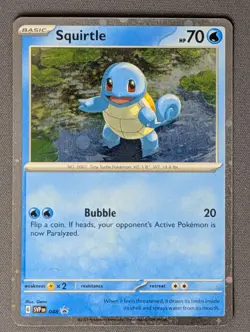 Scarlet and Violet 151 Pokemon Squirtle SVP 048 Holo Rare SVP Black Star Promo - Image 1