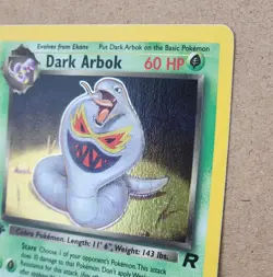 Pokemon 1st Edition Dark Arbok Holo 2/82 1st Edition Team Rocket NM - Image 3