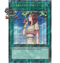 Yugioh! 1x Forbidden Chalice RA04-EN137 Quarter Century Secret Rare 1st Ed NM - Image 1
