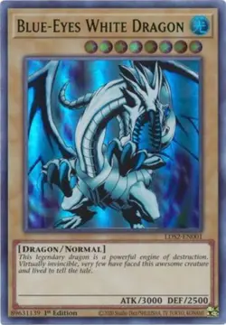 Blue-Eyes White Dragon (Green) - LDS2-EN001 - Ultra Rare - 1st Edition NM Yugioh - Image 1