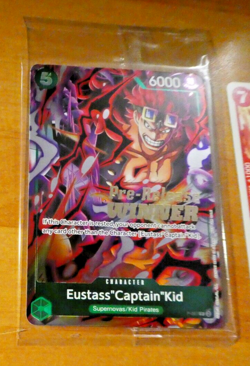 ONE PIECE ENGLISH CARD HOLO GAME CARTE Captain Kid P-067 PRE-RELEASE WINNER EN M - Image 1