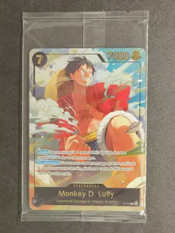 One Piece Monkey D. Luffy Japan Expo Promo p-075 Exclusive TCG Gold Foil FRENCH - Image 1