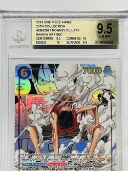 CARD ONE PIECE TCG - Monkey D Luffy Manga EB02 BG 9,5 Strong MINT English - Image 3