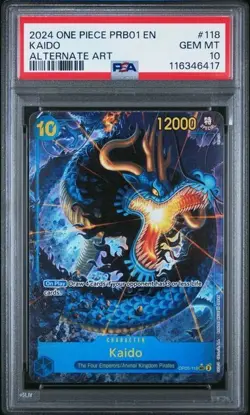 PSA 10 Kaido #118 PRB01 (Alternate Art) 2024 One Piece (Gem Mint 10) - Image 1