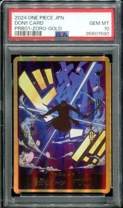 don!! roronoa zoro psa 10 one piece don!! carteonepiece prb01 jp onepiececard - Image 1