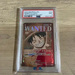 PSA 9 Monkey D. Luffy ST01-012 Alt Art WANTED OP03 ONE PIECE Card Japanese - Image 1