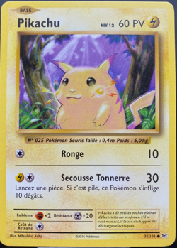 💥PIKACHU 2016 XY Evolutions Pokemon Fat Pikachu Card 2016 35/108 LV.12 60HP-NM - Image 1