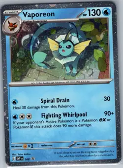 Vaporeon - (Cosmos Holo) 168 SV: Scarlet & Violet Promo - Pokemon Card - NM - Image 1