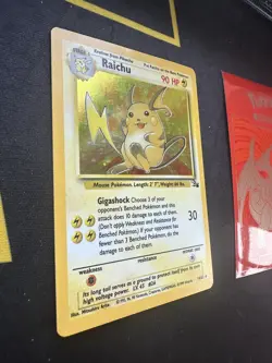 Pokemon Card Raichu 14/62 WotC Fossil Holo Rare 353💎NM +💎 - Image 2