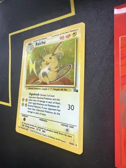 Pokemon Card Raichu 14/62 WotC Fossil Holo Rare 353💎NM +💎 - Image 3