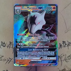 Alolan Marowak GX SM187 Black Star Promo Holo NM Pokemon Card English - Image 1