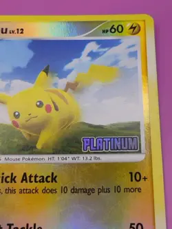 Pikachu 070/100 Platinum Stamped Promo Reverse Holo Vintage Pokemon Card - Image 4