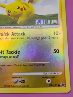 Pikachu 070/100 Platinum Stamped Promo Reverse Holo Vintage Pokemon Card - Image 5