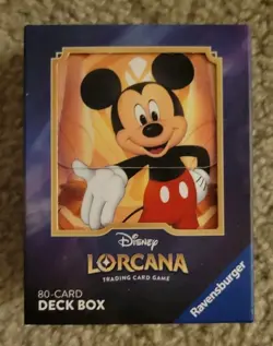 Disney LORCANA: FIRST CHAPTER TCG MICKEY MOUSE 80-Card DECK BOX RAVENSBURGER NEW - Image 1