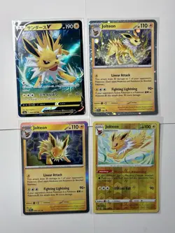 Jolteon Pokemon Card Lot - X4 Unique Jolteon Cards - A70 - Image 1