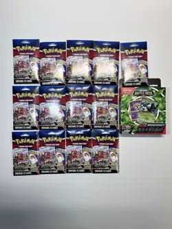 2024 Pokemon TCG Mystery Packs w/ Foil Card NEW Sealed Lot Of 13 + Deluxe Battle - Image 1
