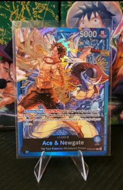 Ace & Newgate ST22-001 ONE PIECE Tcg Card Game NM Blue Leader - Image 1
