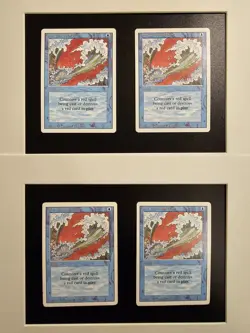 Blue Elemental Blast X4 Revised Edition LP MTG Full Playset Magic The Gathering - Image 1