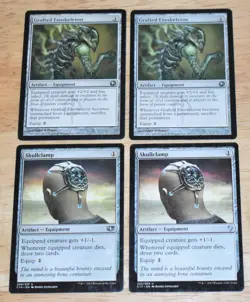 MTG 4x Artifact Equipment Grafted Exoskeleton & Skullclamp - Image 1