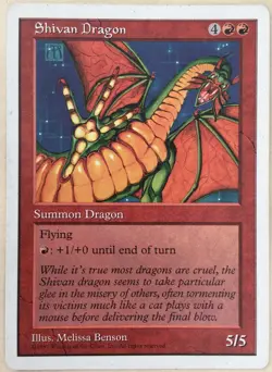 Shivan Dragon X1 5th Edition Mtg Magic the Gathering - Image 1