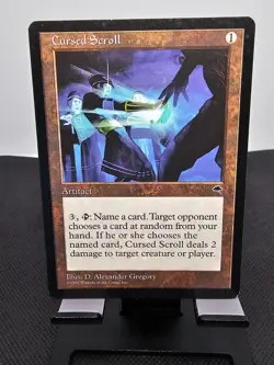Cursed Scroll - Tempest - Moderately Played (MP) - Back Corner Crease - MTG - Image 1