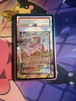 Espeon VMAX 270/264 Full Alt Art Holo Pokemon Fusion Strike PSA 10 - Image 1