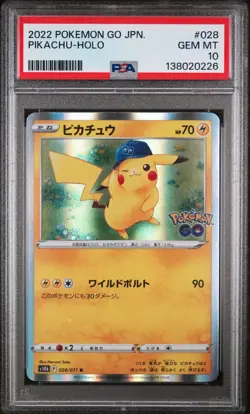 2022 POKEMON GO JPN #028 PIKACHU-HOLO PSA 10 - Image 1