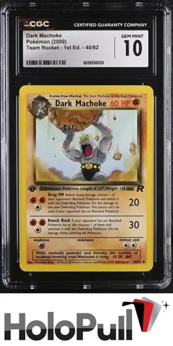 Pokemon TCG 2000 Team Rocket - 1st Ed. Dark Machoke #40/82 - Image 1